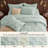 Bedsure Oversized King Burgundy Pintuck Bed-in-a-Bag - Sage Green Pinch Pleat Comforter Set with Sheets, Pillowcases & Shams (Set of 7)-110327225-128876093