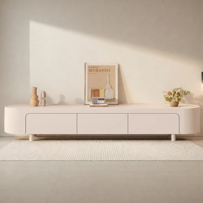 Cream-style storage TV cabinet