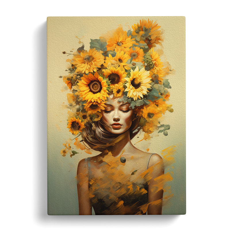 Sunflower Surrealism - No Frame Print, 76cm H x 50cm W x 3cm D