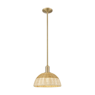 Mini-luminaire suspendu 1 lumière Natural Ballston Dome