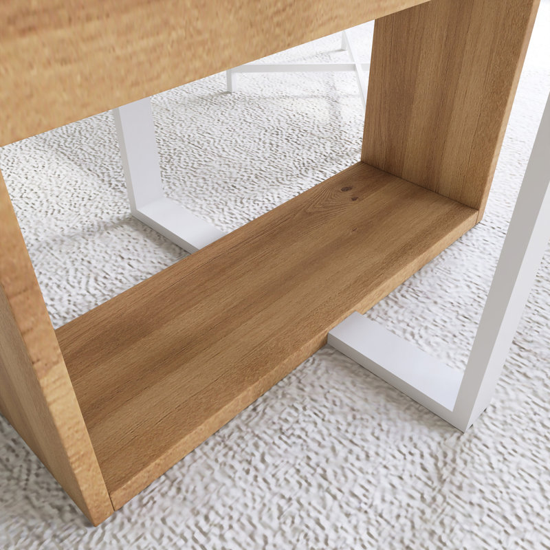 Ensemble 5 pièces de table de salle à manger extensible avec cadre de rangement