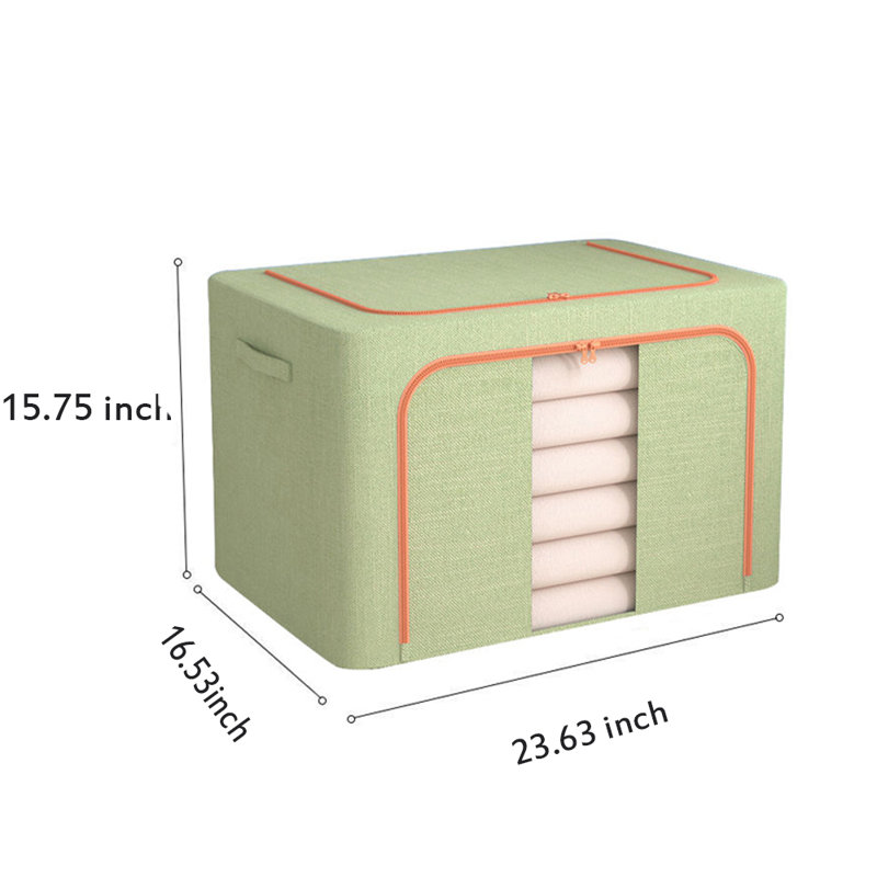 Bac de rangement en tissu Loxie, Vert