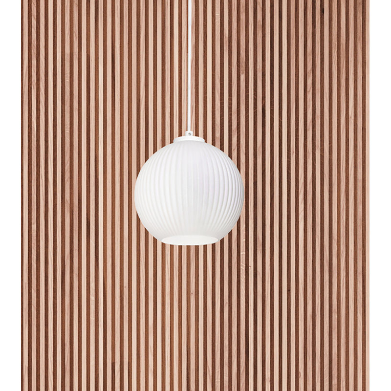 Cleo 8'' Med Base Pendant - White