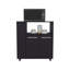 Chariot de cuisine, 2 portes, 3 tablettes, 4 roulettes-1943612847