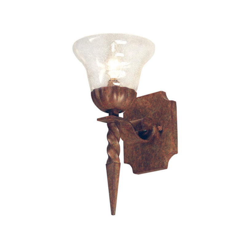 Luminaire mural 1 lumière à intensité variable Odessa, Or Cortez, Parchemin céladon vieilli