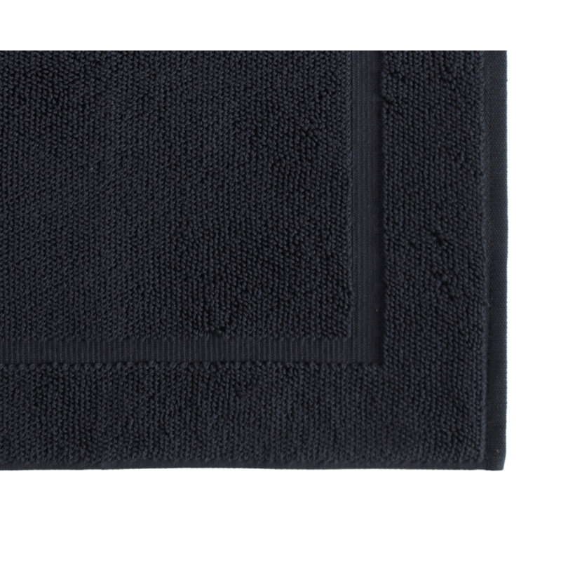 Tapis de bain de couleur unie Lerins, Noir