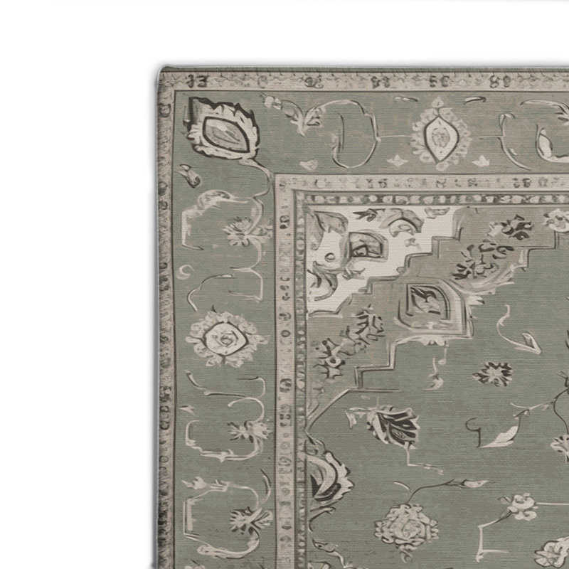 Tapis gris d'intérieur et d'extérieur Tabriz, Rectangle 4pi x 6 pi