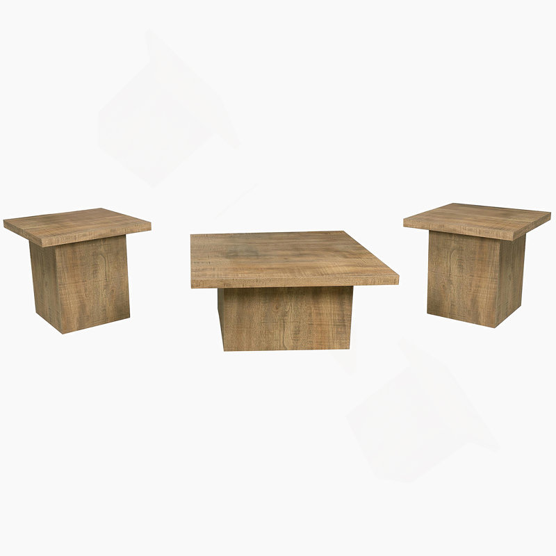 Ensemble de tables basses carrées 3 pièces