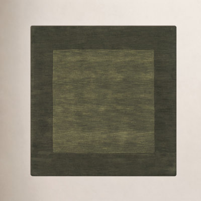 Dolma Hunter Green Hand-Loomed Wool Rug