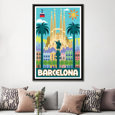 Affiche de voyage Barcelona par Jim Zahniser-impression d’art graphique