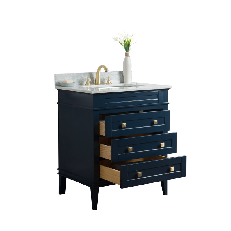 30'' Single Bathroom Vanity with Marble Top