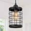 Luminaire suspendu industriel 1 lumière lanterne noire
