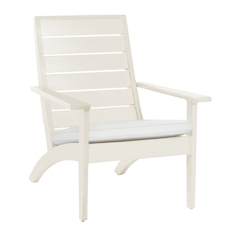 Kennebunkport Aluminum Adirondack Chair - Chalk, Rollo Lace, No Welt, Chalk