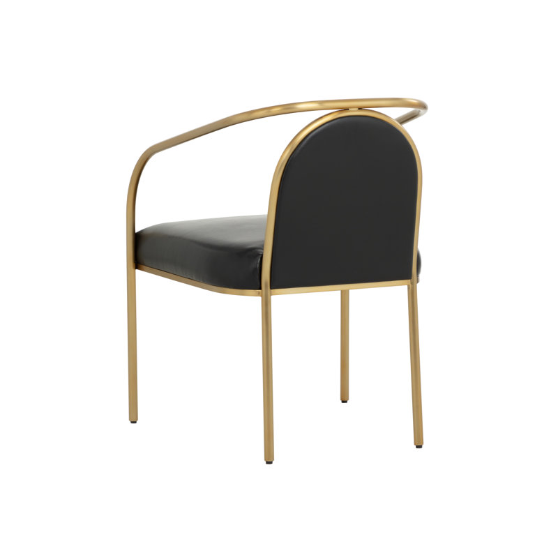 Feeko Upholstered Arm Chair, Black