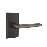 Lariat Flat Privacy (Bed & Bath) Door Lever with Rectangle Rosette