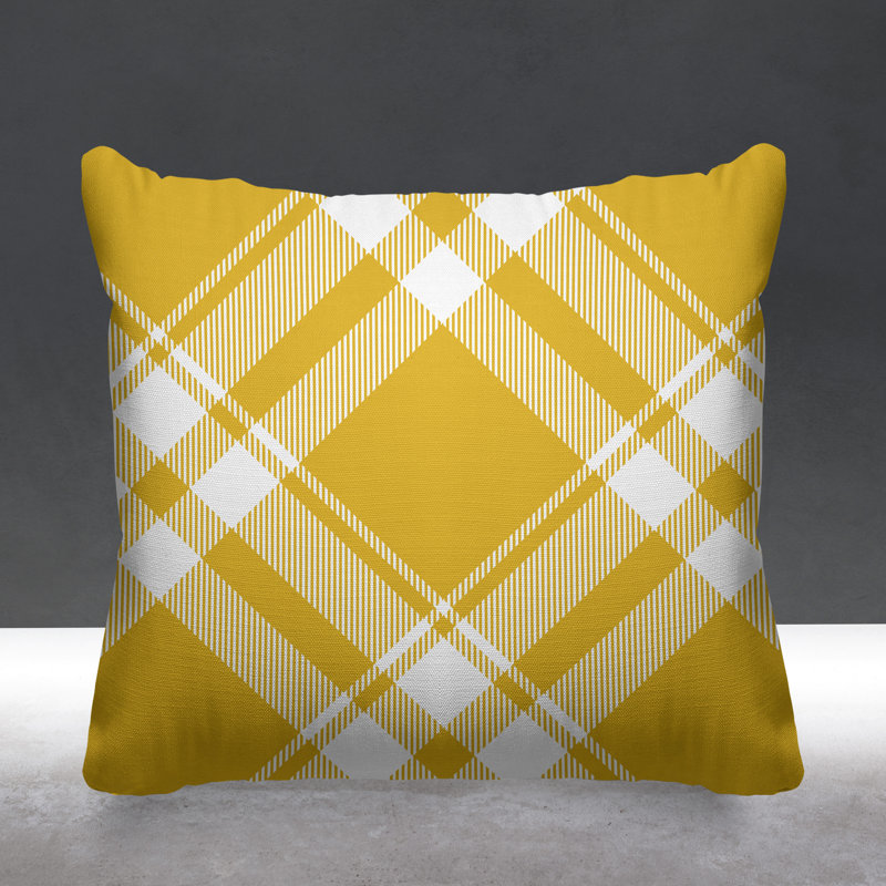 Housse et insert de coussin extérieur d'extérieur, L 19 po x H 19 po, Jaune