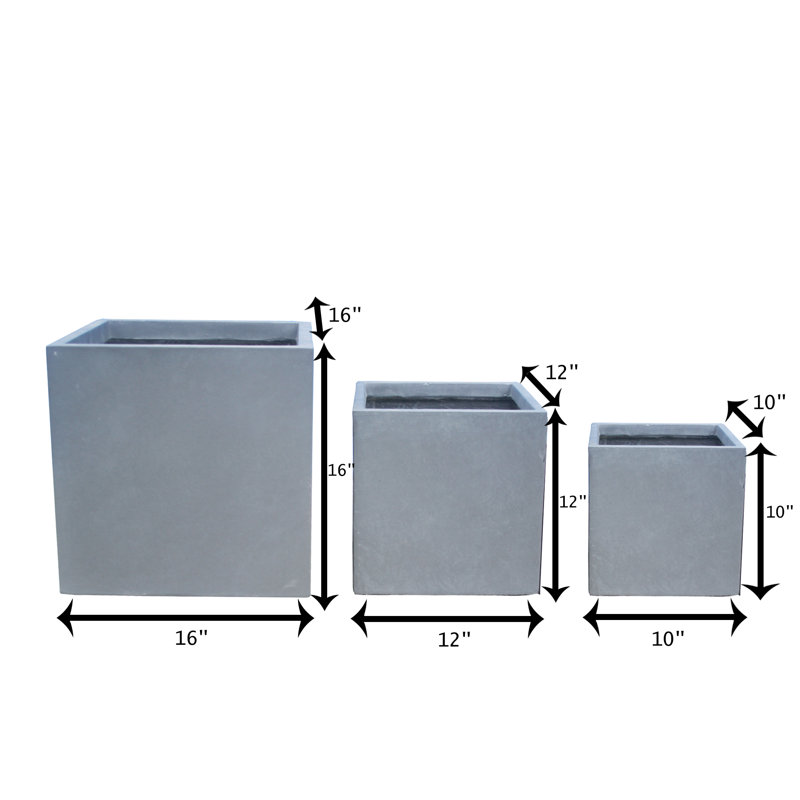 Jakelyn Pot Planter, Slate Gray