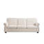 Élégant fauteuil en velours 3 places, mousse haute, pieds en bois massif, décor de bureau, avec siège tourné,-109001785