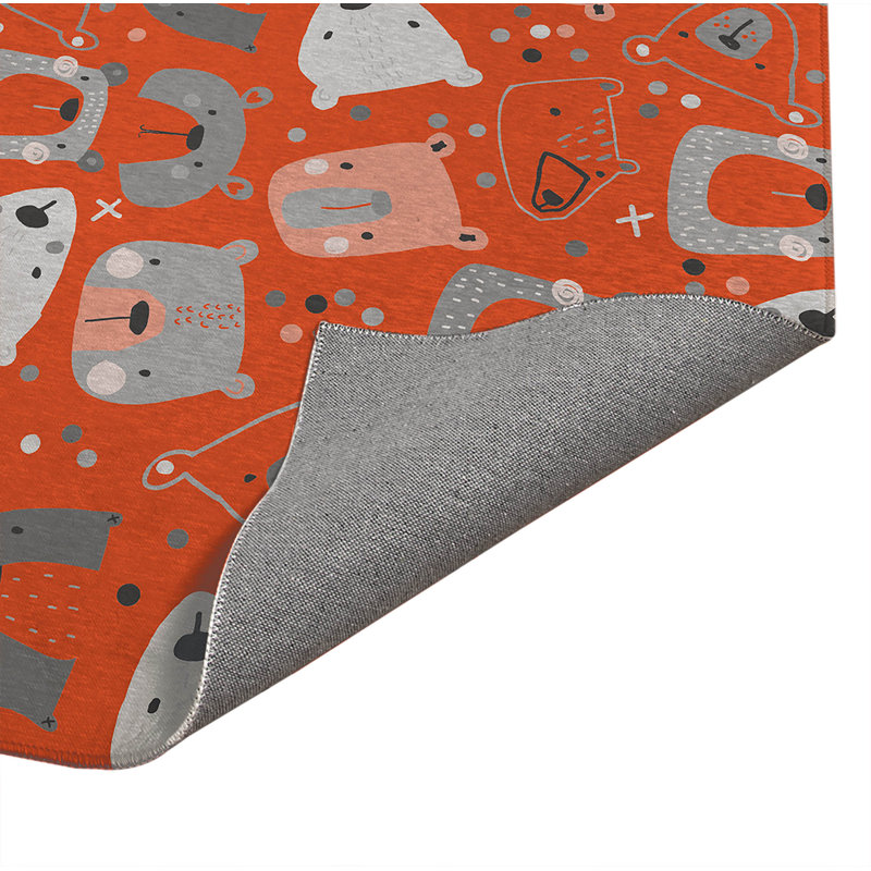 Bear Face Kids Play Mat, Rectangle 5' x 7'