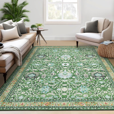 Dubien Washable Floral Indoor Rug