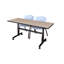 Table de nidification Nickls, 2 chaises empilables-32668122-32668137