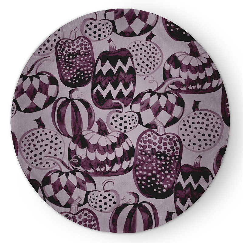 Adagdak Chenille Indoor Rug, Round 5'