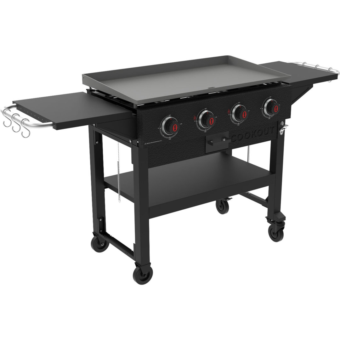 Coleman Cookout 4-Burner 60,000 BTU Propane Gas Grill Griddle Station, 720-Sq. In Total Cooking Area Coleman