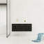 Meuble-lavabo mural avec lavabo, lavabo en résine à rebords épais, ensemble KD