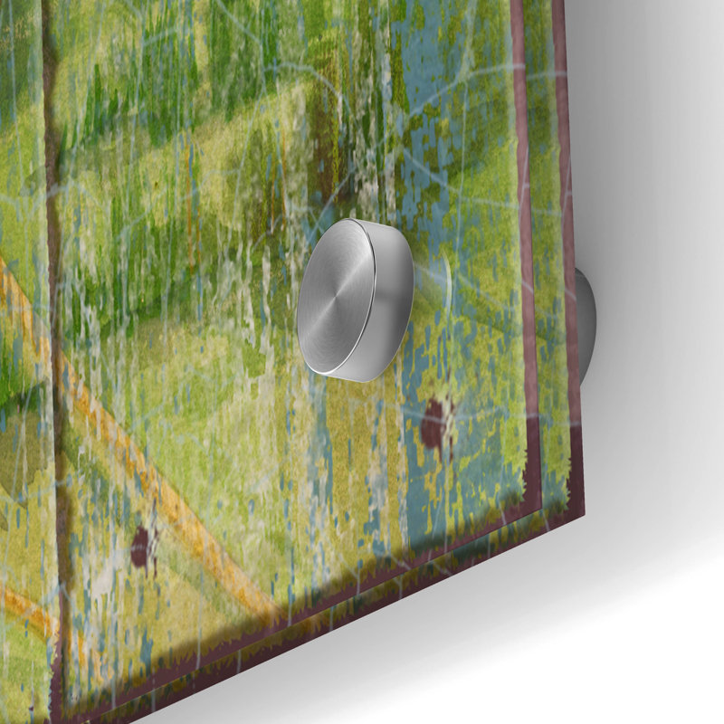 «Canoe Camp - Distressed» par Paul Brent, art mural en verre acrylique, H 24 po x l 36 po x P 0,2 po