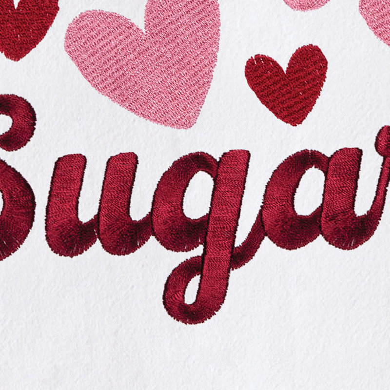 Hey Sugar Towel, Pink/White Hey Sugar
