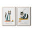 Coffee Cats I - ensemble de 2 reproductions d'art textuel sur toile-75514233-75514210