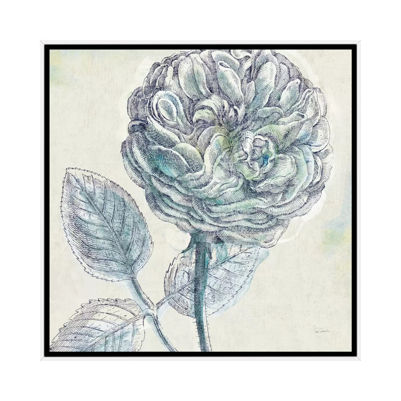 Belle Fleur III, impression sur toile tendue, H 12 po x l 12 po x P 1,5 po, Pas de tapis, Toile avec cadre blanc
