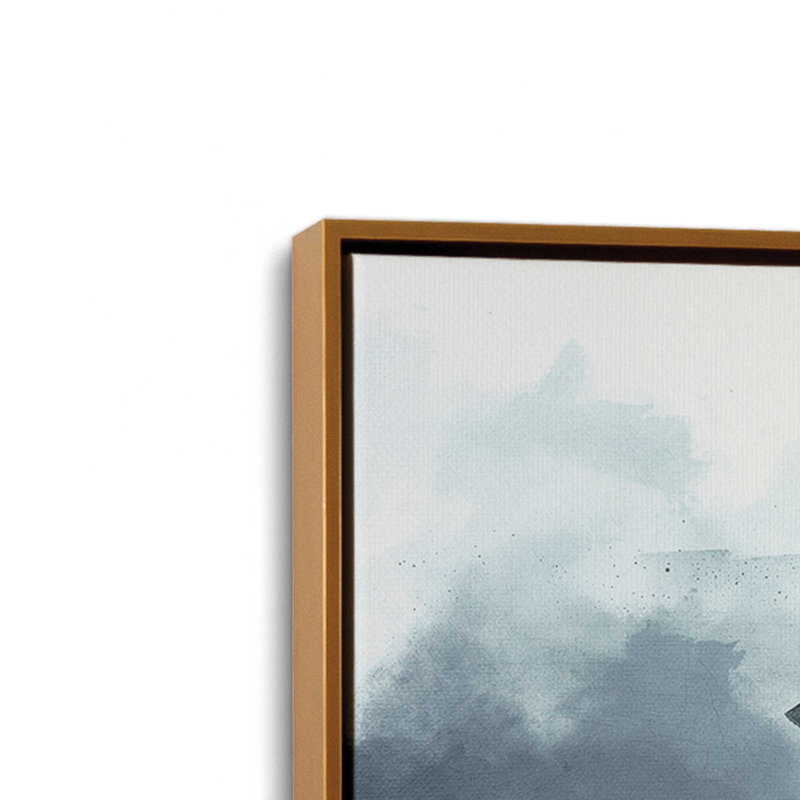 Impression sur toile Ethereal Flock, H 32,75 po x l 48,75 po x P 1,75 po, Cadre flottant or poli