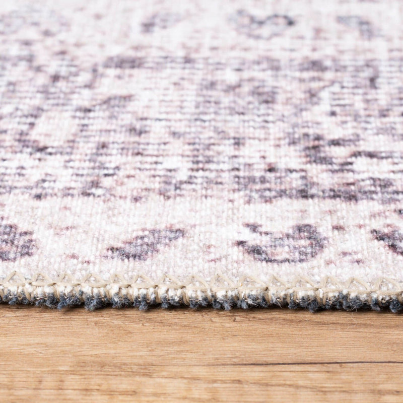 Tapis luxueux lavable à la machine, 4,9 x 7,5 pieds, 100% polyester, 1850 g / m², hauteur des poils: 0,2 pouce | Envers écologique en polyester recyclé | Parfait pour le salon et la chambre à coucher, conception douce et durable