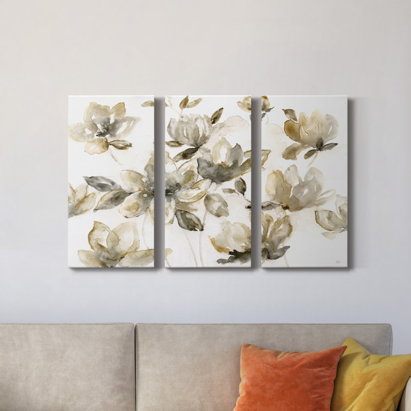 Natures Dance - Ensemble de 3 toiles tendues, H 60 po x l 120 po x P 1 po