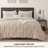 Bedsure Full Comforter Set Peyote - Full Size Bedding 3 Pieces, Gentlesoft Pintuck Bed Set Gift For Family, Pinch Pleat All Season Comforter & Pillowcases-123856421-123856425