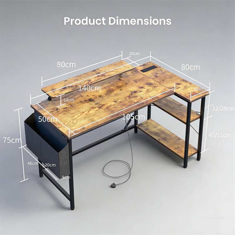 L-Shaped Computer Desk