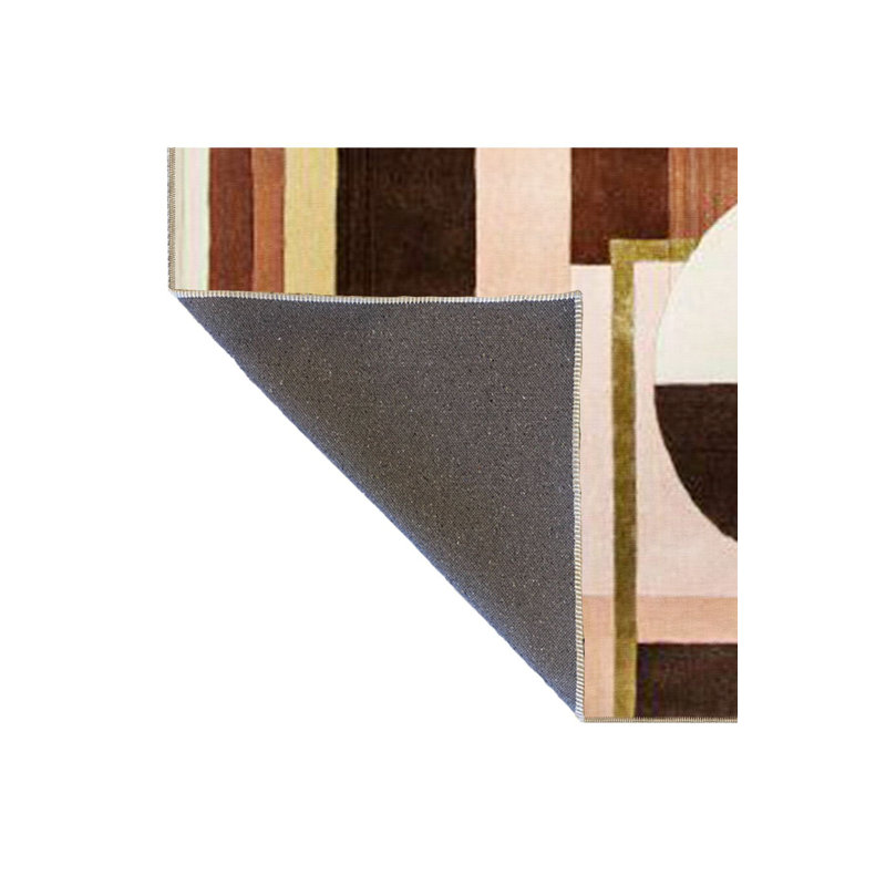Tapis décoratif à motif géométrique moderne, Sous-tapis rectangulaire 2 pi 6 po x 4 pi 11 po