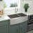33'' L x 20'' W Farmhouse Stainless Steel 60/40 Double Bowl Kitchen Sink with Sink Grid and Stariner-123123905