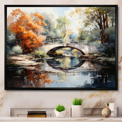 «Maahika Beige Bridge Impressionist Crossing An II», reproduction