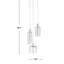 Suspension cylindrique en grappe 3 lumières Garnich
