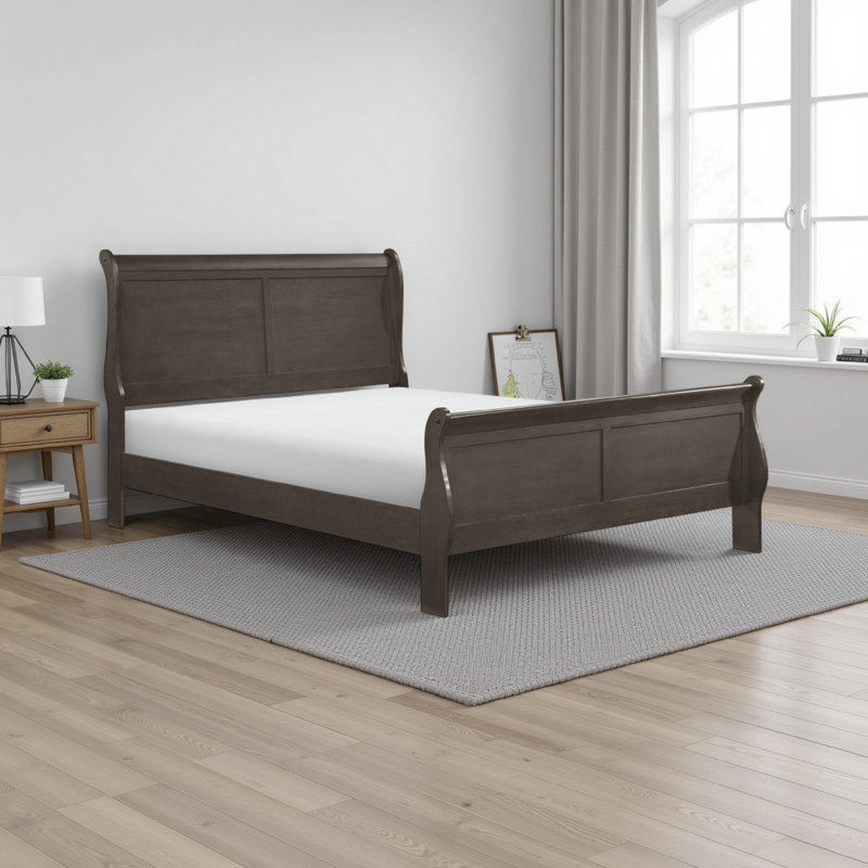 Lit-bateau Bridget, Gris, Double