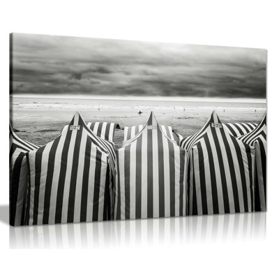 Beach Tents Summer - Wrapped Canvas Print