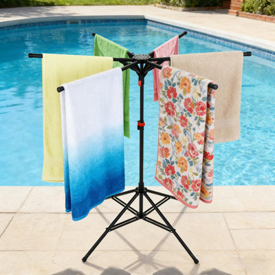 Porte-serviettes de piscine pour l'extérieur réglable et réglable de 42 à 71 pouces