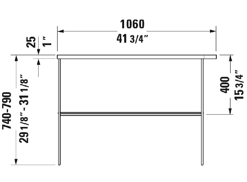 DuraSquare 41.875" Single Bathroom Vanity Base Only in Black Matte
