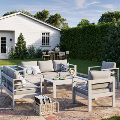 7 - Person Outdoor Seating Group With Cushions