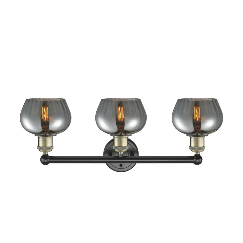 Noille 3 - Light Dimmable Vanity Light, Plated Smoke, Black Antique Brass