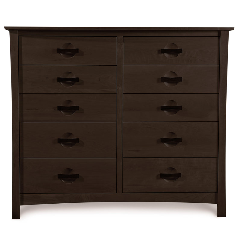 Berkeley 10 - Drawer Solid Wood Dresser, Smoke Cherry