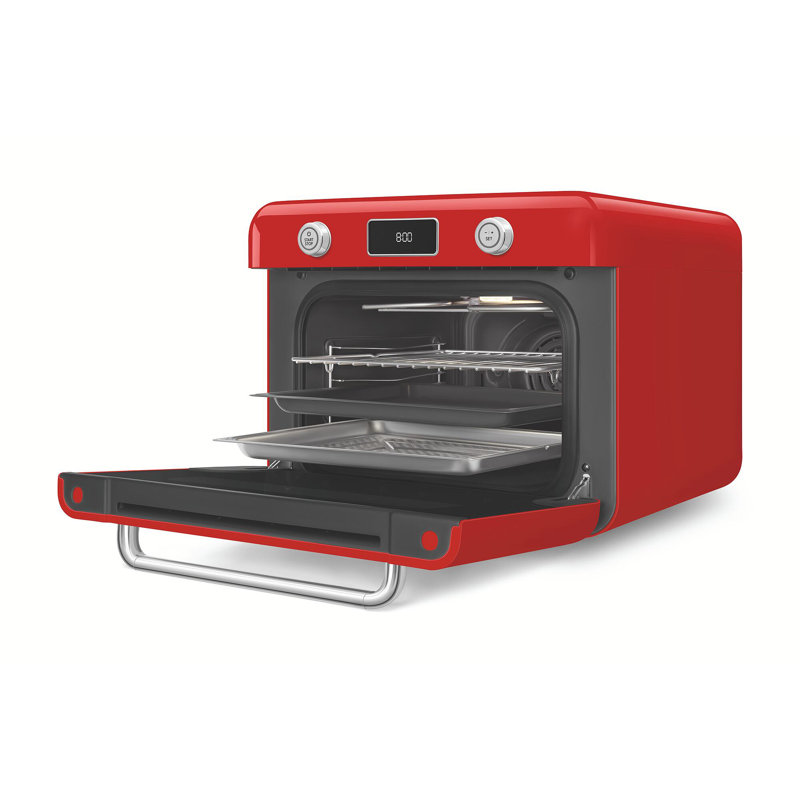 Combi Countertop Air Fry Oven With Steam, Red