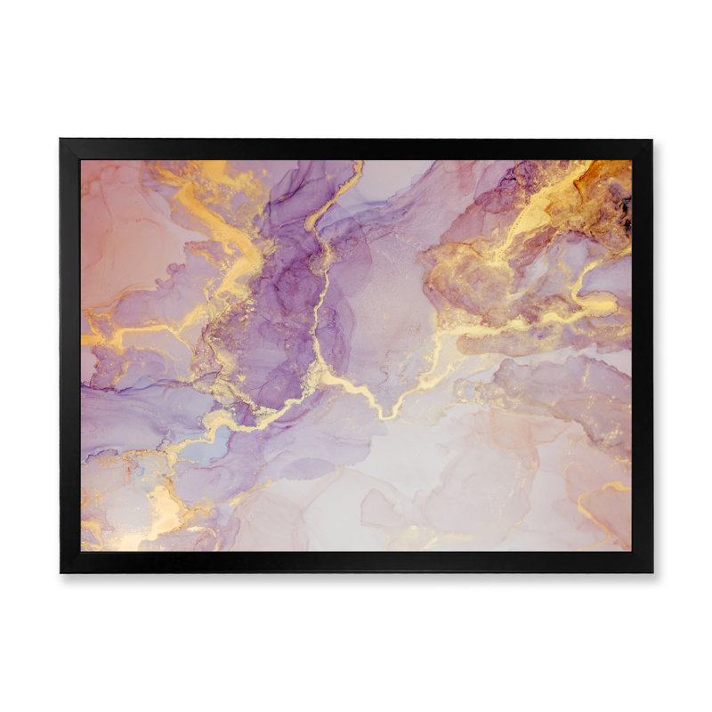 " Marbling ", Black Picture Frame, 8" H x 12" W x 1" D